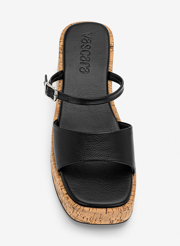 Guốc đế xuồng flatform - GXG 0061 - Màu đen - VASCARA