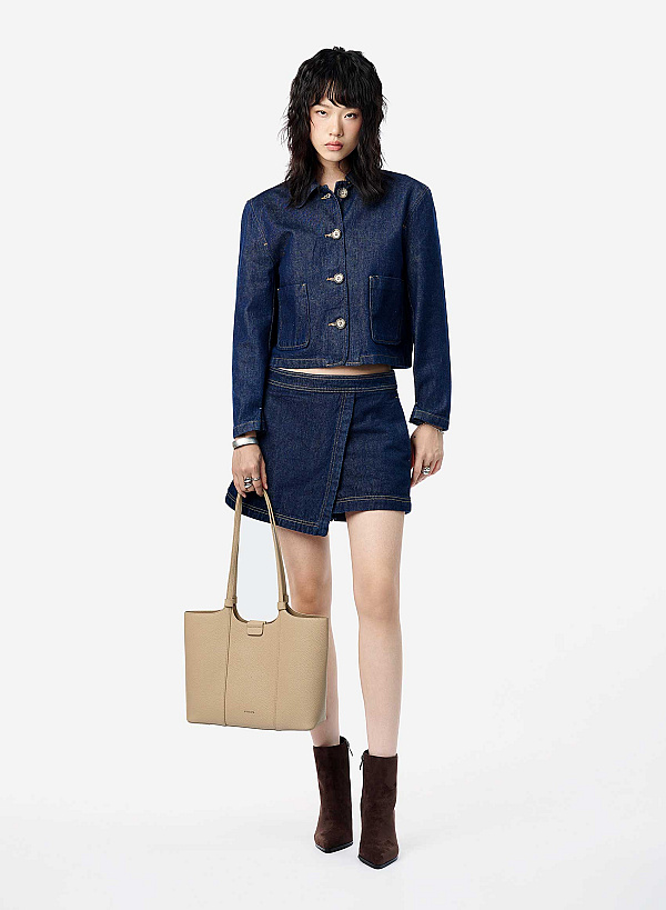 Túi đeo vai casual tối giản - TOT 0208 - Màu be - VASCARA