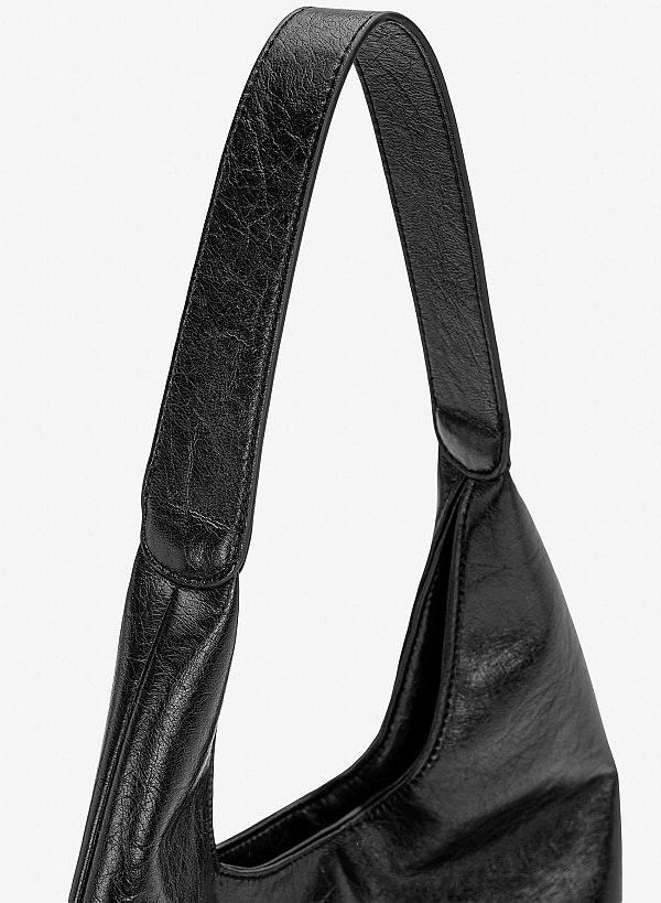 Túi đeo vai hobo minimalist - TOT 0203 - Màu đen - VASCARA