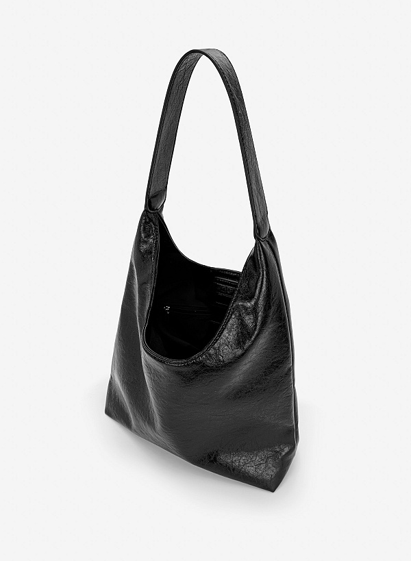 Túi đeo vai hobo minimalist - TOT 0203 - Màu đen - VASCARA