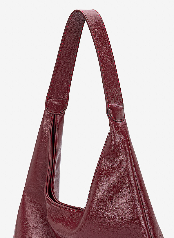 Túi đeo vai hobo minimalist - TOT 0203 - Màu đỏ đậm - VASCARA