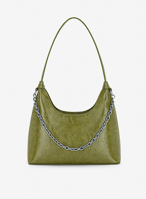 Túi đeo vai hobo phối xích