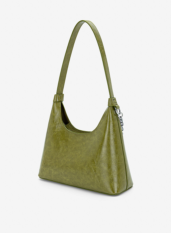 Túi đeo vai hobo phối xích - SHO 0298 - Màu xanh lá - VASCARA