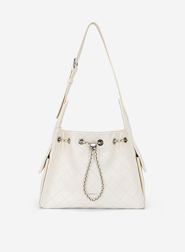 Túi đeo vai nhấn dây rút cá tính