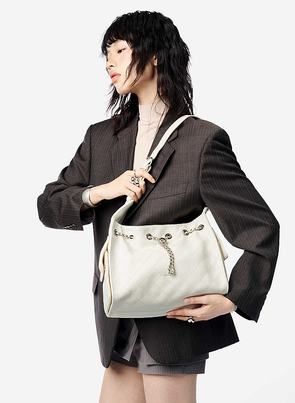 Túi đeo vai nhấn dây rút cá tính