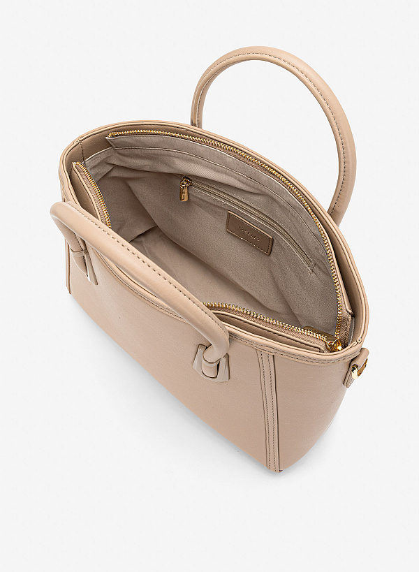 Túi xách monotone nhấn chân quai - TOT 0199 - Màu be - VASCARA