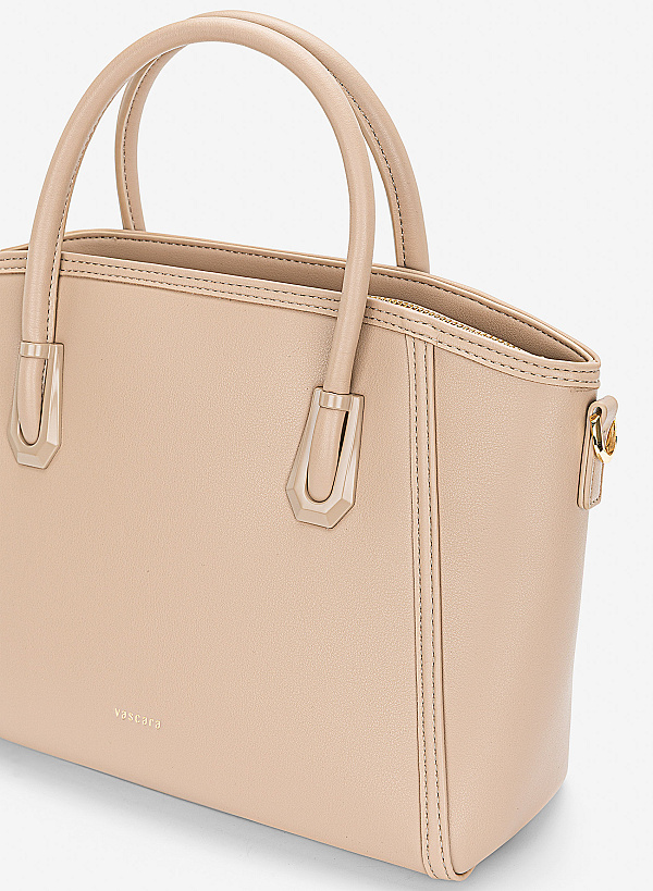 Túi xách monotone nhấn chân quai - TOT 0199 - Màu be - VASCARA