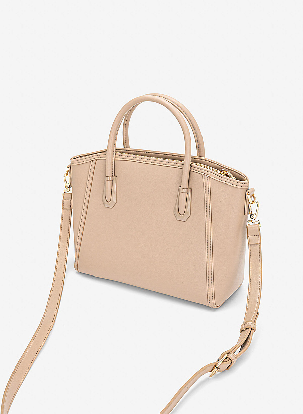 Túi xách monotone nhấn chân quai - TOT 0199 - Màu be - VASCARA