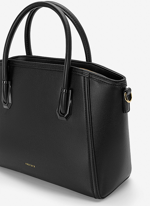 Túi xách monotone nhấn chân quai - TOT 0199 - Màu đen - VASCARA