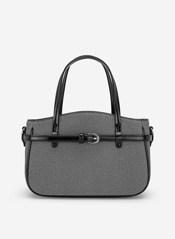 Túi xách tay nhấn đai khoá