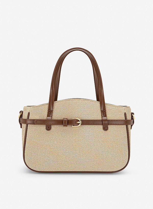 Túi xách tay nhấn đai khoá