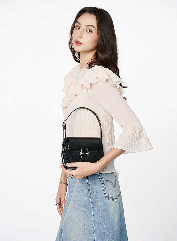 Túi xách tay nhấn khóa cổ điển