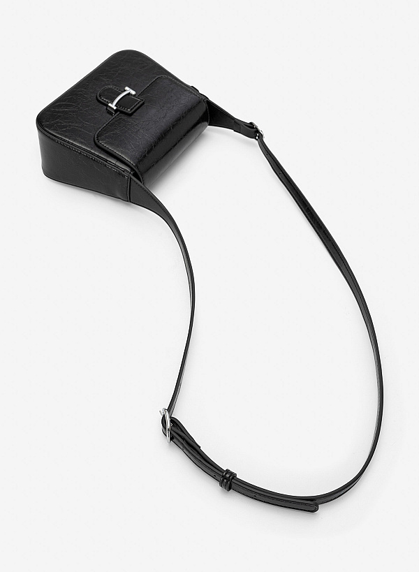 Túi xách tay nhấn khóa cổ điển - SHO 0291 - Màu đen - VASCARA