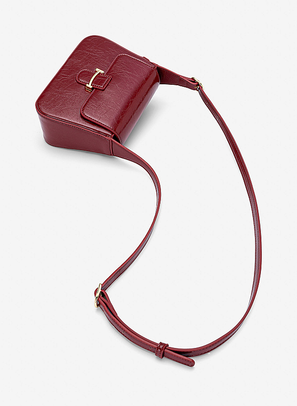 Túi xách tay nhấn khóa cổ điển - SHO 0291 - Màu đỏ - VASCARA