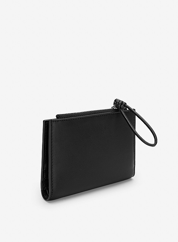 Ví cầm tay nhấn dây quai thắt nút - WAL 0332 - Màu đen - VASCARA