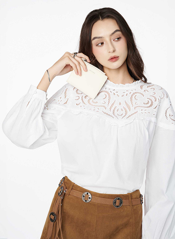 Ví cầm tay nhấn dây quai thắt nút