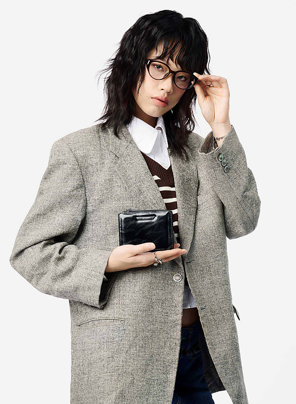 Ví mini nhấn viền góc cá tính