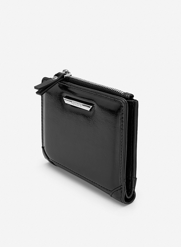 Ví mini nhấn viền góc cá tính - WAL 0338 - Màu đen - VASCARA