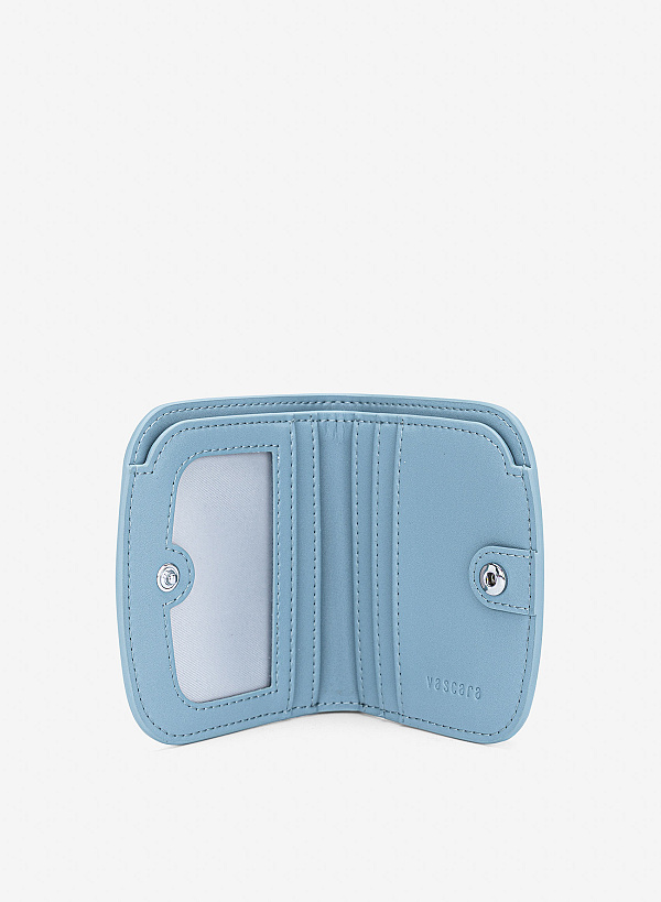 Ví mini zip-around dáng vòm - WAL 0336 - Màu xanh da trời - VASCARA