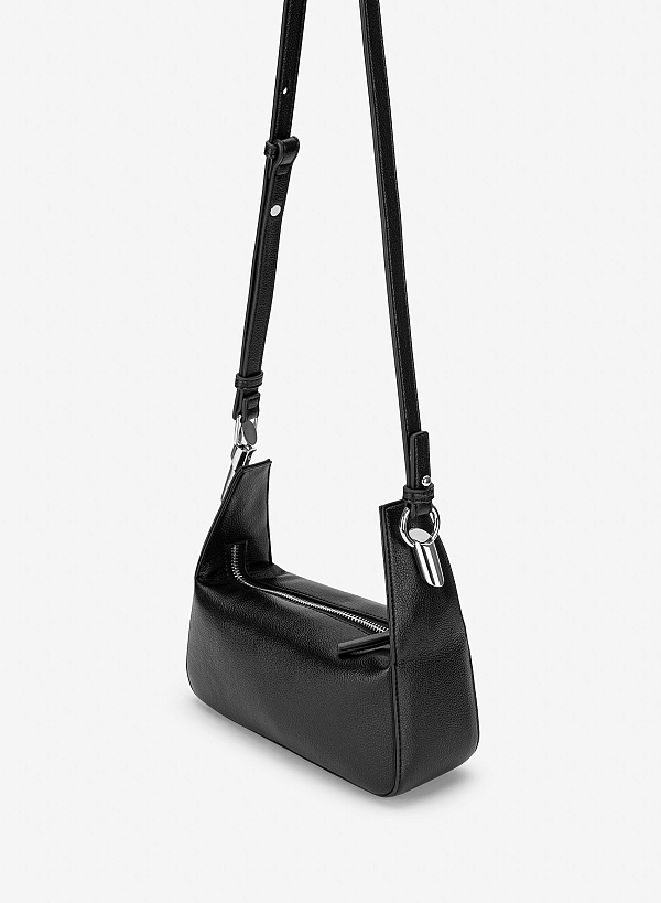 Clutch cầm tay nhấn khóa tinh xảo - CLU 0142 - Màu đen - VASCARA