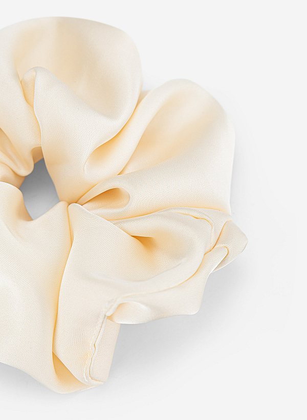 Dây buộc tóc lụa đơn sắc - ACC 0040 - Màu kem - VASCARA