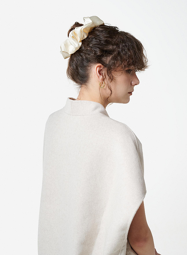 Dây buộc tóc lụa đơn sắc - ACC 0040 - Màu kem - VASCARA