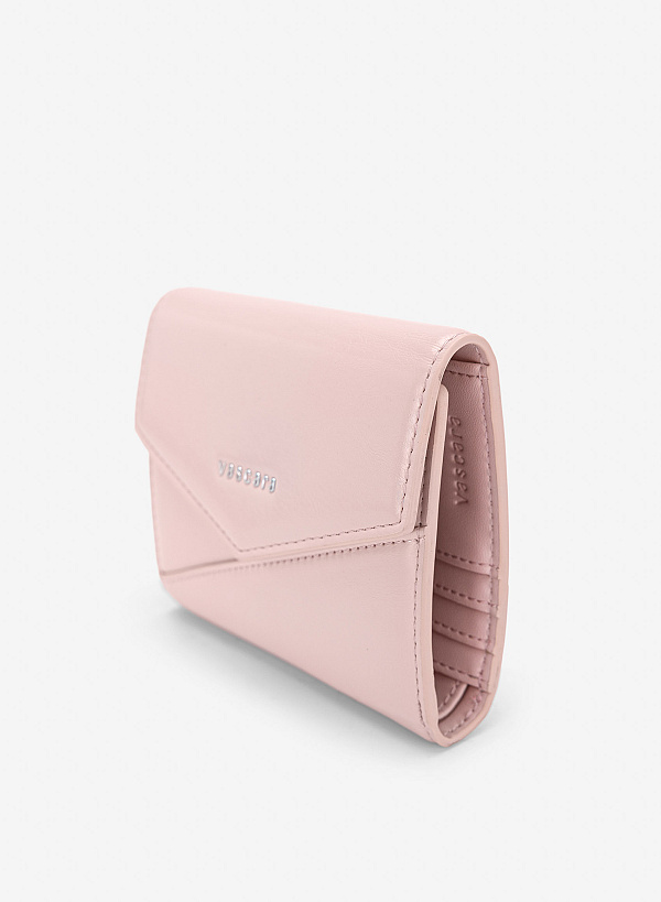 Ví nắp gập dáng mini thanh lịch - WAL 0339 - Màu hồng nhạt - VASCARA