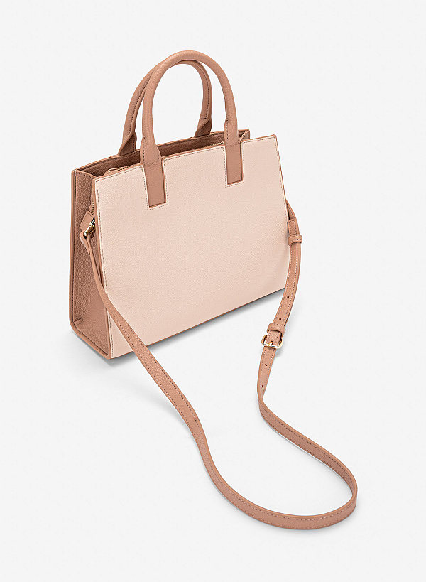 Túi xách quai đôi phong cách giản tiện thanh lịch - TOT 0214 - Màu be - VASCARA