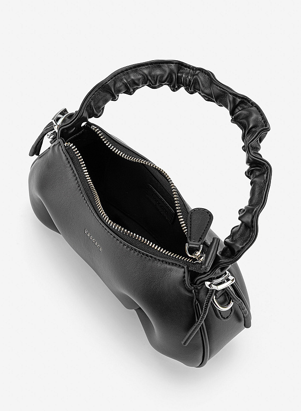 Túi xách tay nhấn quai rút - TOT 0212 - Màu đen - VASCARA