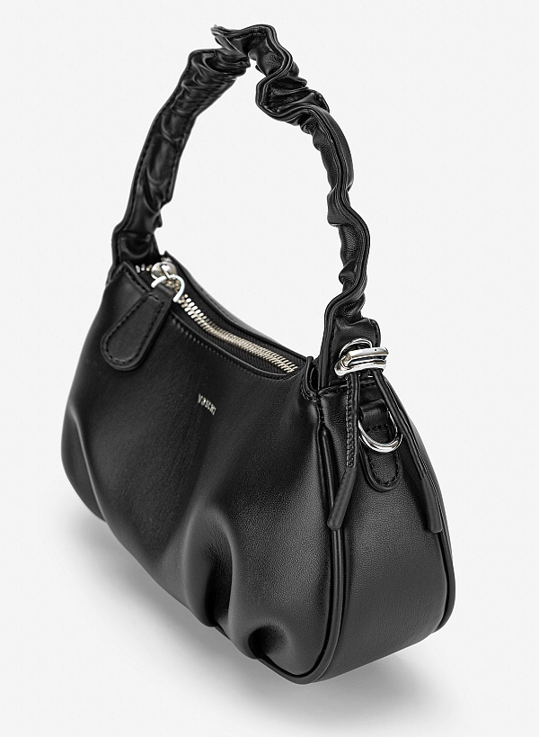 Túi xách tay nhấn quai rút - TOT 0212 - Màu đen - VASCARA