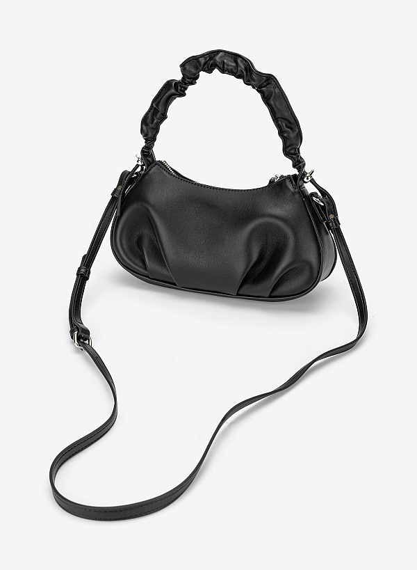 Túi xách tay nhấn quai rút - TOT 0212 - Màu đen - VASCARA