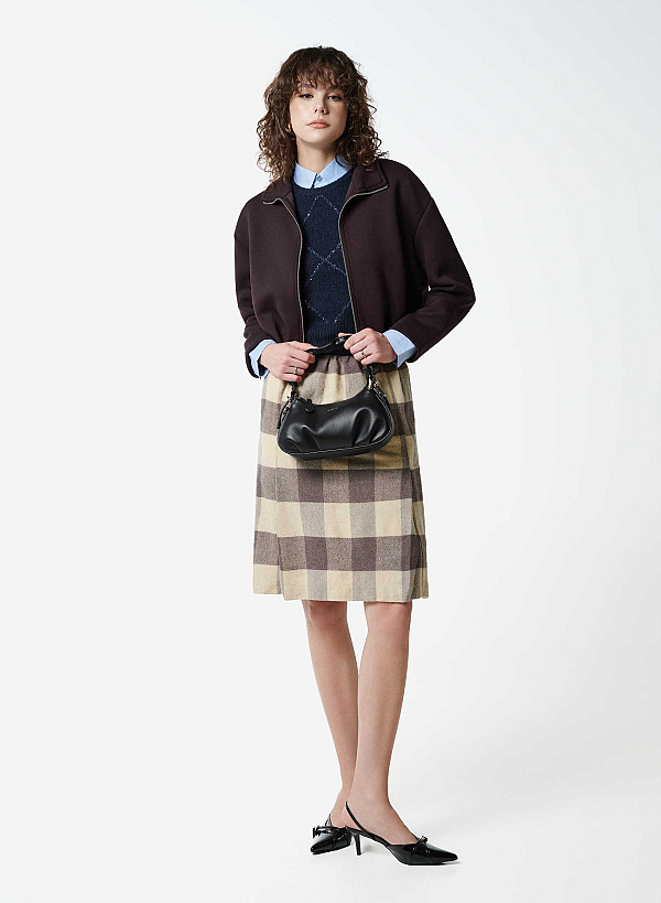 Túi xách tay nhấn quai rút - TOT 0212 - Màu đen - VASCARA