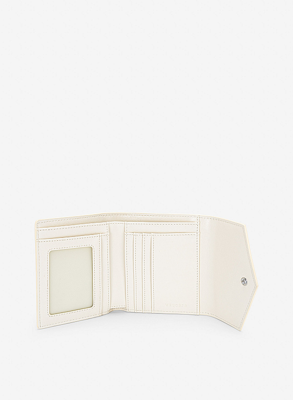 Ví nắp gập dáng mini thanh lịch - WAL 0339 - Màu kem - VASCARA