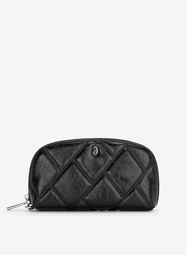 Ví quilted cầm tay zip-around