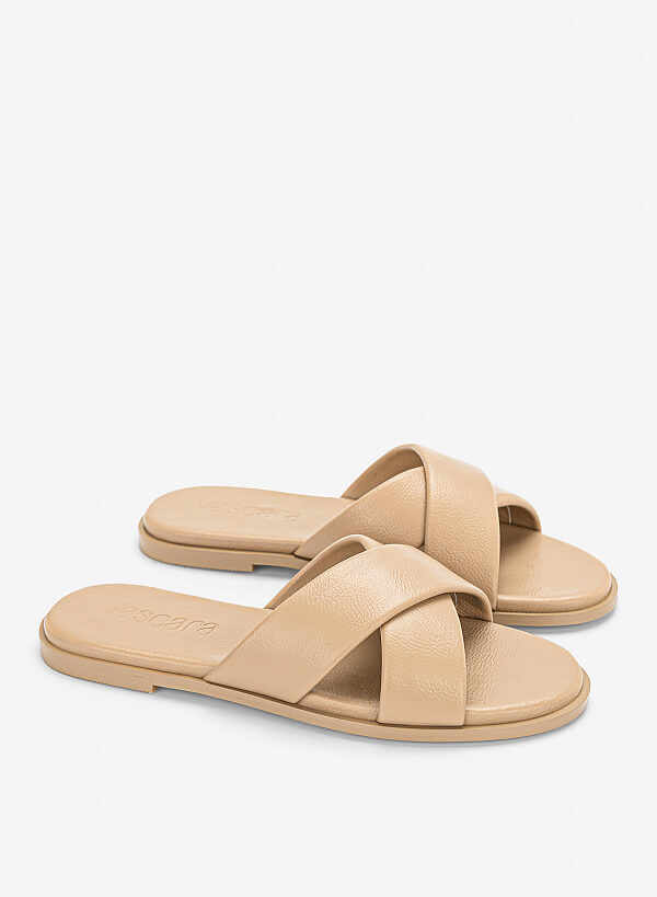 Dép quai đan bản rộng - DXP 0218 - Màu be - VASCARA