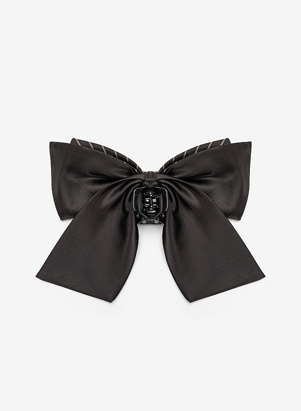 Kẹp tóc điệu đà nhấn nơ trang trí - ACC 0037 - Màu đen - VASCARA