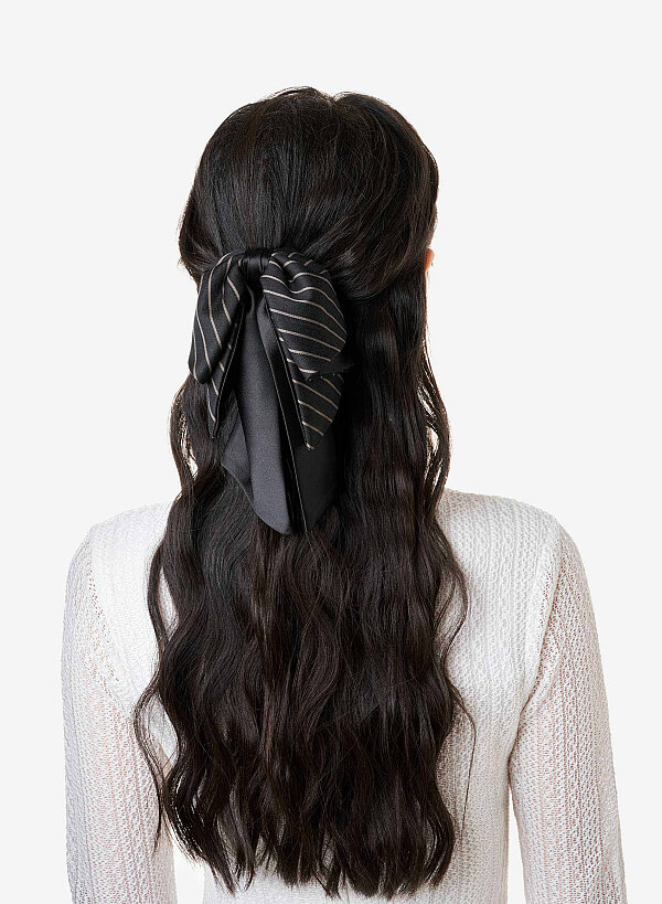 Kẹp tóc điệu đà nhấn nơ trang trí - ACC 0037 - Màu đen - VASCARA