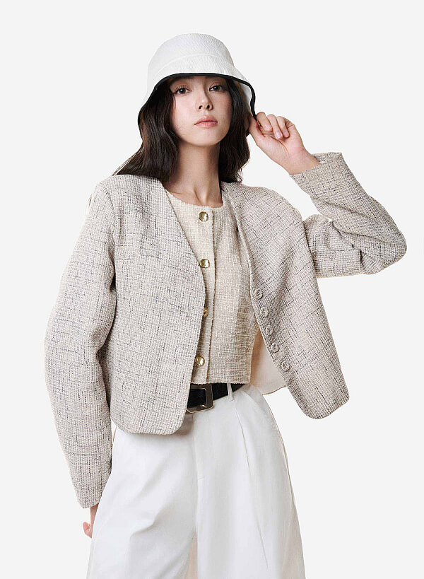 Nón vành đơn sắc nhấn viền màu - WBH 0012 - Màu trắng - VASCARA