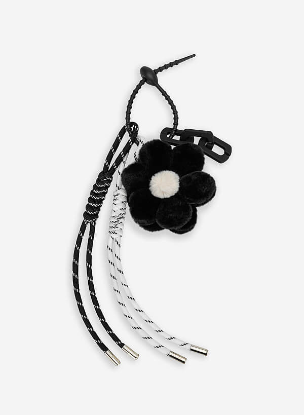 Charm dây hoạ tiết phối hoa đen