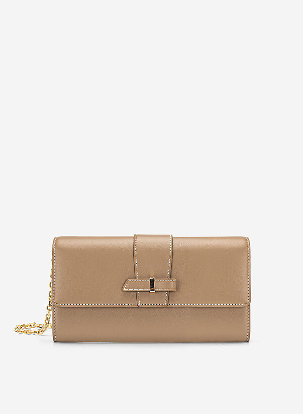 Clutch cầm tay nhấn chỉ trang trí