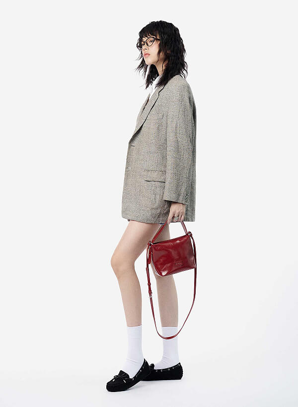 Giày moccasins nhấn nơ trang trí - MOI 0111 - Màu nâu đậm - VASCARA