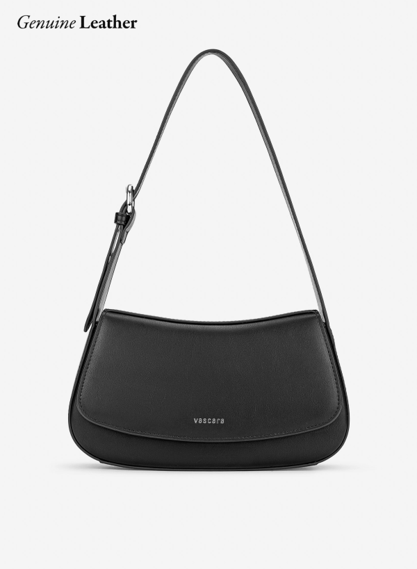 Túi leather kiểu hobo nắp gập