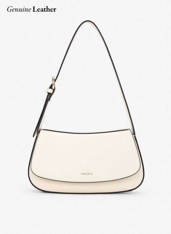 Túi leather kiểu hobo nắp gập