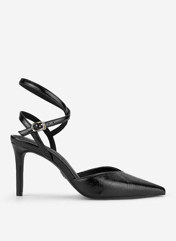 Giày bít mũi nhọn quai strappy