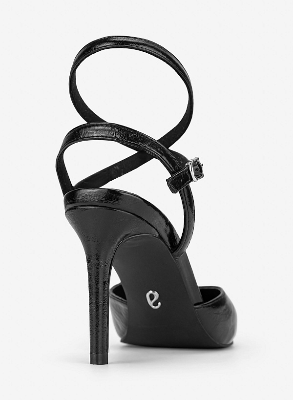 Giày bít mũi nhọn quai strappy - BMN 0759 - Màu đen - VASCARA