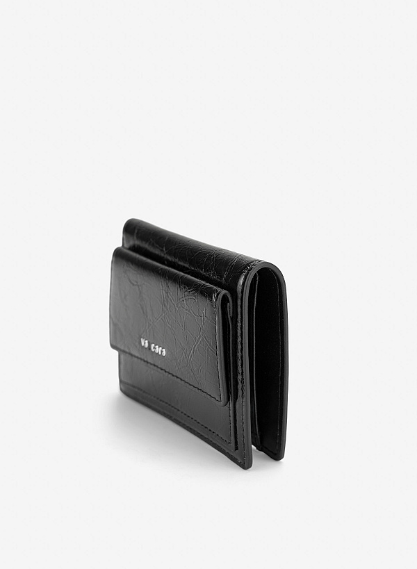 Ví mini dáng cong classic - WAL 0345 - Màu đen - VASCARA