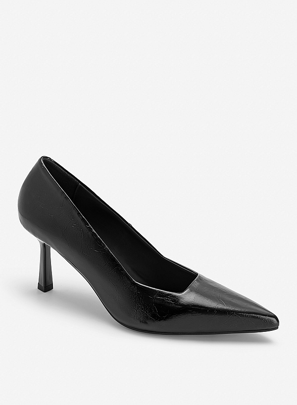Giày stiletto mũi nhọn dáng classic - BMN 0744 - Màu đen - VASCARA