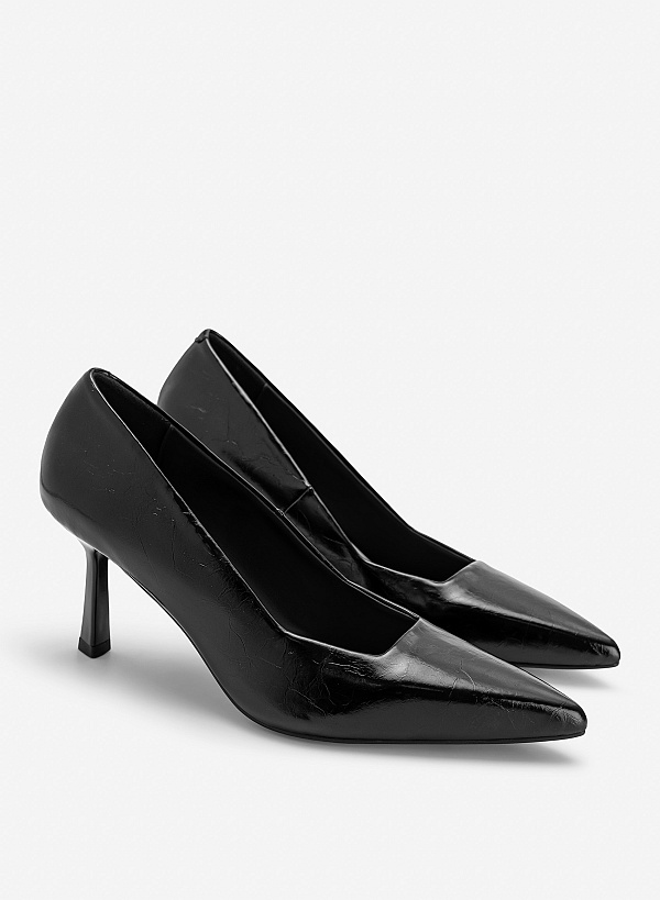 Giày stiletto mũi nhọn dáng classic - BMN 0744 - Màu đen - VASCARA