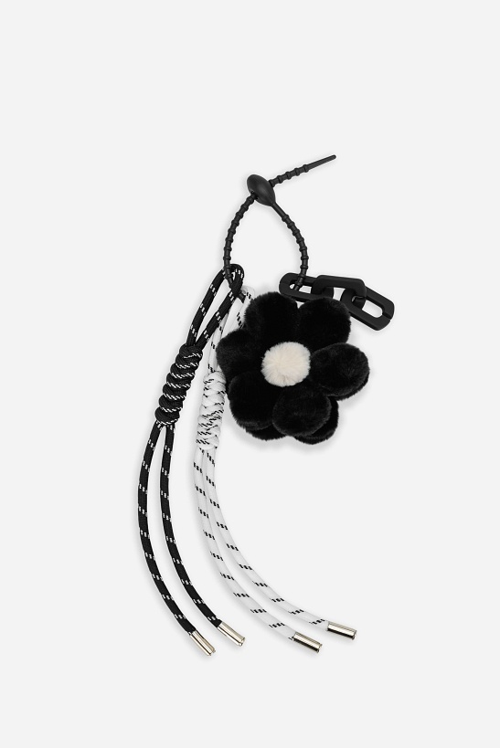 Charm dây hoạ tiết phối hoa đen - CHM 0039 - Màu trắng đen - VASCARA
