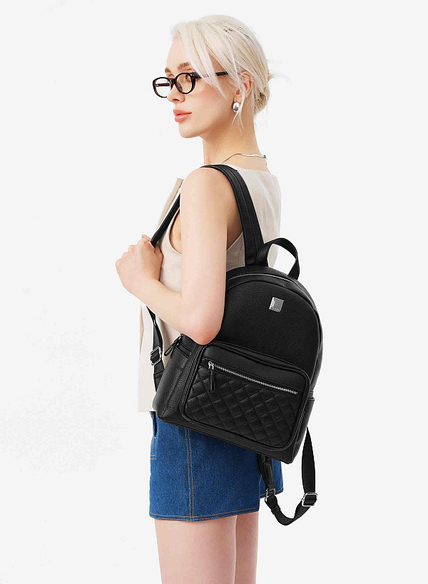 Balo casual phối họa tiết chần bông